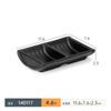 Vajilla de melamina A5 plato para olla caliente negro creativo plato para barbacoa barbacoa imitación porcelana plato rectangular para carne tazón comercial