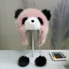 Chapéu de Pelúcia Imitação de Visão para Crianças Desenho Animado Panda Outono e Inverno Venda Quente Transfronteiriça Moda Engrossado Quente Mulheres