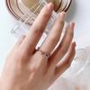 Elegante anillo de circonio de alta calidad súper brillante anillo de flor dulce de cuatro pétalos de moda coreana anillo de dedo simple de doble capa de lujo ligero
