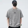 Solona Manga Corta 26 Nuevo Estilo Camiseta de Manga Corta para Hombre Holgada Casual de Marca de Moda Tie-Dye Estampada Cuello Redondo Top de Media Manga