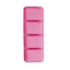 Molde de Silicona Cuadrado Engrosado de Cuatro Agujeros, Molde Cuadrado Redondo Ovalado Cuatro-en-Uno para Jabón Hecho a Mano, Postre, Pastel y Dulces