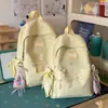 Bolso de Hombro Doble Simple y Fresco Alta Apariencia Mochila Estudiantil Linda Chica Bolso de Hombro Doble Gran Capacidad Ligero Mochila Estudiantil
