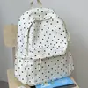 Mochila nueva de 2026, versión coreana, de alto valor estético, linda y moderna, con lunares frescos estilo universitario para estudiantes