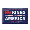 Bandera Transfronteriza 'No Kings in America' 3x5 pies Decoración Exterior Personalizada Pancarta de Protesta Antimonárquica