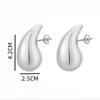 Brincos Populares de Gota d'Água de Xiyin Ccb Brincos Vazados Brilhantes Design Europeu e Americano Transfronteiriço de Alto Nível Brincos Elegantes