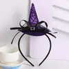 Halloween Headband Pumpkin Party Witch Hat Suprimentos Decorativos Classic Spider Web Witch Hat Headband Acessórios de cabelo