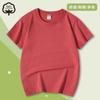 Camiseta de manga corta de algodón puro para niños y niñas de verano, camiseta básica de color sólido con cuello redondo, ropa para clase, ropa para actividades al por mayor