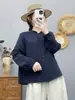 Camisa longa de algodão puro estilo artístico para mulheres, gaze de camada dupla, amigável à pele, top cardigã respirável, roupas artísticas femininas