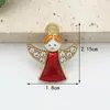 Xipeng accesorios de joyería DIY Pendientes de aleación con aceite goteado de Papá Noel joyería pulsera de pelo de ángel colgante para pendientes