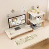 Organizador de escritorio, soporte para computadora de escritorio, elevador de monitor, base para pantalla de visualización, soporte de escritorio