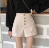 Calça Casual Explosiva Feminina Outono e Verão Novo Cintura Alta Emagrecimento Solta Perna Larga Calças Roupa Externa Shorts Base Versátil Botas Tendência