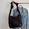 Bolso de Lona para Mujer de Gran Capacidad 2024 Nuevo Verano Simple Versátil Bolso de Hombro Cruzado Tipo Cubo para Viajero