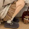 Sapatos de algodão para neve com veludo plus, antiderrapantes, sola grossa, femininos, novo estilo 2026, de inverno, que aumentam a altura, quentes, retrô, sapatos Birkenstock