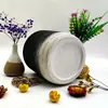 Taza Cerámica Negra y Blanca con Gradiente Rellena de Cera Estilo Moderno Japonés Adornos para Decoración del Hogar Taza de Cera para Aromaterapia