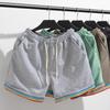 Pantalones cortos deportivos de verano para hombre, cinta de arcoíris, casual, ajustados, finos, para entrenamiento, running, fitness, tres pantalones, una pieza, entrega