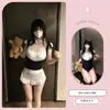 Lingerie de Empregada Plus Size Renda Inocente Conjunto Paixão de Empregada Noite de Tentação Renda Sexy Qqny