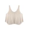 Blusa de Crochê de Verão Estilo Oodt Vazada Versátil Relaxada Estilo Férias Francesas Slim-Fit Regata Sem Mangas