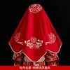 Suprimentos de Casamento Véu com Borla de Casamento Nó Chinês Dupla Felicidade Véu de Cetim Noiva Véu Vermelho Item Dupla Felicidade de Casamento