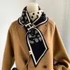 Lenço pequeno estilo ins coreano para meninas, lã tricotada para outono e inverno, aquecedor de pescoço versátil estilo coreano para estudantes, em estoque