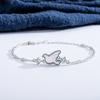 Bai Jingting Rodeado de Fans Pulsera Original Femenina Paloma Blanca Joyería de Plata Esterlina Femenina Simple Estudiante Regalo de Cumpleaños