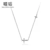 Xigu D0730 Corrente de Clavícula Mini Cruz Inteira de Prata S925 Estilo Coreano Ins Estiloso Cool Estilo Fino Colar