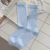 Meias de Primavera e Verão para Mulheres, Meias Finas com Renda Vazada em Malha de Diamante até a Panturrilha, Meias Lisas Versáteis Estilo Ballet Sem Costura