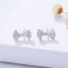 Aretes de botón de plata esterlina s925 temperamento coreano pequeño fresco moda simple personalidad joyería para la oreja chapado platino aretes de botón