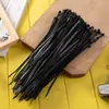 Abrazadera de nailon y plástico para cables de charcutería, abrazadera fuerte con correa de cuerda, soporte para atar cables, autoblocante, corbata blanca