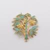 Shangjia ferretería cobre fundido goteo epoxi hoja de bambú colgante estilo antiguo hanfu accesorios para el cabello accesorios de joyería diy