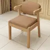 Cadeira de madeira maciça Home Sala de estar Armrest Cadeira de jantar Mesa simples Cadeira de escritório Computador Cadeira sedentária confortável encosto banqueta