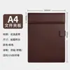 Couro A4 Prancheta de Conferência com Clip Arquivo Prancheta Personalizada Bloco de Notas Clip para Anotações Prancheta de Escrita Negócios Escritório