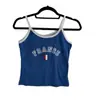 Camiseta Casual de Verano 2025 Nueva para Mujer Estilo Simple Estampado de Letras Francesas Camiseta sin Mangas Urbana Ins
