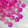 Flor de Cinco Pétalos con Borde Dorado de Acrílico de 18 mm Flor Hecha a Mano DIY Pasador de Flor para el Cabello Materiales para Colgante Pulsera Estilo Vintage