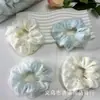 Serie Rosa-Azul-Morado Estilo Nuevo Primavera y Verano Scrunchie de Malla de Doble Capa de Alta Apariencia Lazo para Cola de Cabello de Niña Dulce de Dibujos Animados