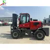 Caminhão de Manuseio de Materiais Todo-o-Terreno, Empilhadeira Ride-On com Tração nas Quatro Rodas, Caminhão para Manuseio e Carregamento em Armazéns e Docas