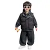 Conjunto de Tres Piezas de Camisa Chaleco de Algodón y Seda de Invierno para Niños 2026 Nuevo Estilo Niños Pequeños y Medianos Estilo Coreano Conjunto Grueso Cálido