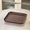 Bandeja Imitación Madera, Bandeja de Plástico Rectangular para Té, Plato de Cena, Bandeja de Almacenamiento para Vasos de Agua Caseros, Plato para Pan de Cafetería