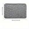 Alfombrilla de suelo de adoquines Amazon transfronteriza Alfombrilla absorbente para pies de baño Alfombrilla de puerta de vellón de coral Antideslizante Absorbente Algodón viscoelástico Color sólido