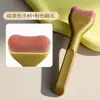 Brocha para Base de Maquillaje Contorno Forma de Lengua, Corrector Sin Marcas, No Absorbe Polvo, Cabeza Plana, Cerdas Suaves, Paleta de Base Curva, Set de Brochas de Maquillaje