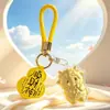Llavero, Colgante para Teléfono, Colgante para Bolso, Regalo de Oro para Eventos Corporativos "Oveja Próspera" de Oro Puro 999