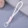 Cordão de celular com nó de guarda-chuva de dopamina, chaveiro de boneca simples criativo para mochila, pingente acessório de corda trançada colorida