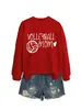 Mamá de Voleibol Amazon Ebay Estación Independiente Moda Versátil Deportes Sudadera para Mujer Otoño e Invierno Camiseta Interior