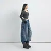 Otoño 2026 Nuevos Pantalones Cargo de Pierna Ancha Sueltos Estilo Retro Americano Jeans Versátiles de Pierna Curva para Mujer