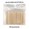 Bastão de unha laranja multifuncional 100 6,3 cm de dupla cabeça etiqueta de beleza limpeza esmalte para remover pele morta bastão de faia
