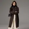 Novedad Otoño e Invierno Ropa Exterior de Cachemir Ropa Exterior de Lana Amplia Extendida 1801 Ropa Exterior de Cachemir Cuello Alto Suave 25 Años