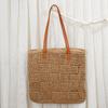 Bolso de Hombro Portátil de Gran Capacidad de Paja Francesa Directo de Fábrica Estilo Mori Moda Vacacional Tejido Bolso Tote para Mujer