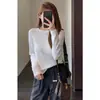 Look de outono e inverno ~ Camiseta confortável, quente e que afina a silhueta, de manga longa para mulheres, adequada para usar sozinha ou como camada base, nova N0828D