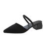 Sandalias de Exterior Dos Usos 2025 Populares en Internet Recién Llegadas Modernas Tejidas con Mosca Transpirables Zapatos de Tacón Alto Zapatillas Casuales Nuevas para Mujer