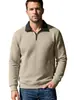Sitio web independiente ropa de hombre transfronteriza patrón de diamante media cremallera cuello alto manga larga talla grande bloques de color sudadera casual