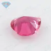 Huagang gem em forma de coração 3# rosa vidro vermelho pedra nua atacado 3 gang vermelho artificial gema fundo pontiagudo jóias DIY